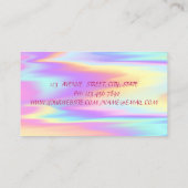 Moderne cute cupcake bakery holographic visitekaartje (Achterkant)