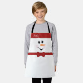 Moderne Cute Custom Snowman visage tablier arc cra (Porté)