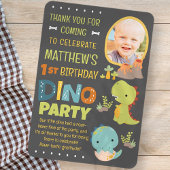 Moderne Cute Dinosaur Dinosaurus Kinderverjaardags Bedankkaart