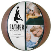 Moderne Cute FATHER Definition 2 Foto Basketbal (Verticaal)