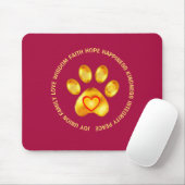 Moderne Cute Gouden Poot Muismat (Met muis)