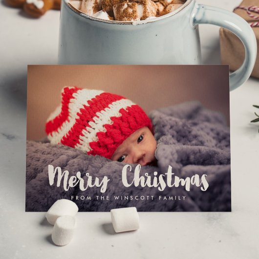 Moderne Cute Joyeux Carte photo de Noël