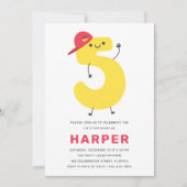 Moderne Cute Kids 5e anniversaire Invitation (Devant)