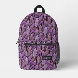 Moderne Cute Paarse Roze Hippie Madeliefjes Bloem  Bedrukte Rugzak