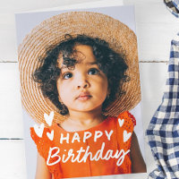 Moderne Cute Simple Custom Photo Birthday Greep