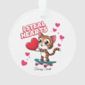 Moderne Cute Valentine Ornements pour Girfriend (dos)