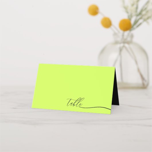 Moderne Cyber Lime Jet Black heldere zittafel (Voorkant)