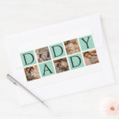 Moderne Daddy Photo Collage Sticker – Aangepaste 5 (Envelop)