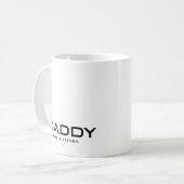 Moderne daddy vaderdag kinder namen koffiemok (Voorkant links)