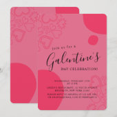 Moderne dag van de Rode Galentine Kaart (Voorkant / Achterkant)