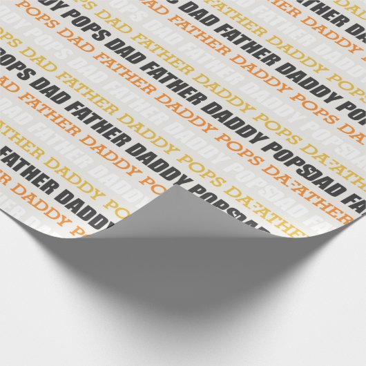 Moderne dag van de vaders Typografie Cadeaupapier (Hoek)
