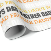 Moderne dag van de vaders Typografie Cadeaupapier (Rol Hoek)