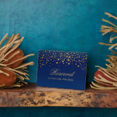 Moderne dag van het huwelijk - Trendy Gold-Stippen Fotoplaat (Zijkant)