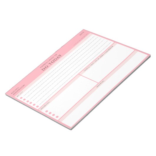 moderne dagelijkse herinneringen aan lijsten notitieblok (Schuin)