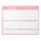 moderne dagelijkse herinneringen aan lijsten notitieblok (Voorkant)