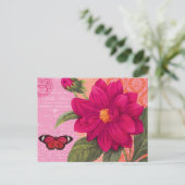 moderne  dahlia briefkaart (Staand voorkant)