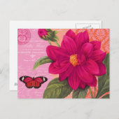 moderne  dahlia briefkaart (Voorkant / Achterkant)