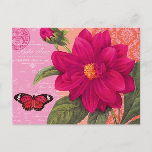 moderne  dahlia briefkaart (Voorkant)