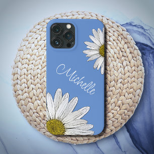 Moderne Daisies Gepersonaliseerde Bloemen Boho Bla iPhone 13 Pro Max Hoesje