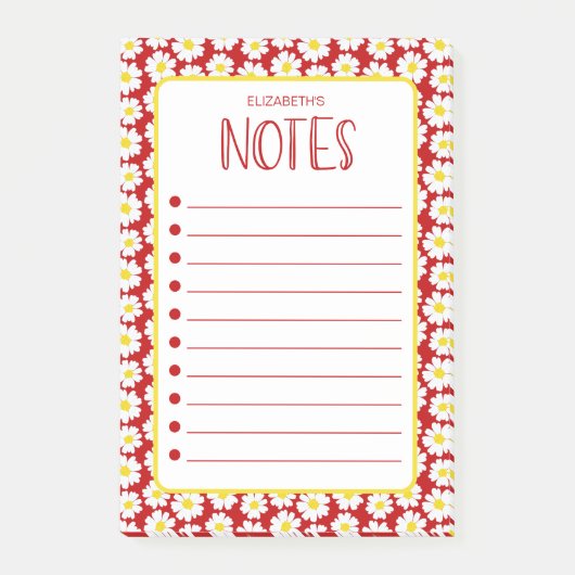 Moderne Daisies Notities Post-it® Notes (Voorkant)