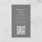 Moderne Daisies QR-code Trendy Botanical Visitekaartje (Achterkant)