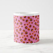 moderne Dalmatische cheetah dierenprint Monogram Extra Grote Beker (Voorkant)