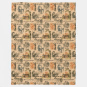 Moderne dames en huizen fleece deken (Voorkant)