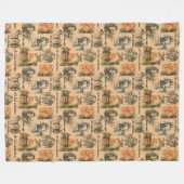 Moderne dames en huizen fleece deken (Voorkant (Horizontaal))