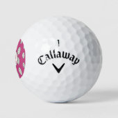 Moderne dames Hot Pink op maat Golfballen (Logo)