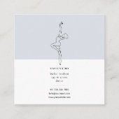 Moderne Dance Studio Illustratie Vierkante Visitekaartje (Achterkant)