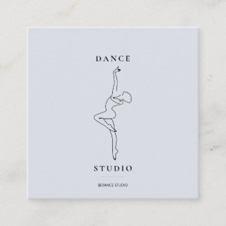Moderne Dance Studio Illustratie Vierkante Visitekaartje