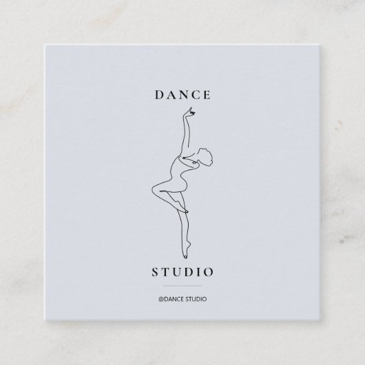 Moderne Dance Studio Illustratie Vierkante Visitekaartje (Voorkant)