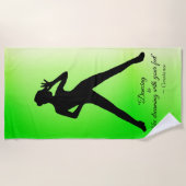 Moderne Dancer van het Lusje met Citaat Strandlaken (Voorkant)