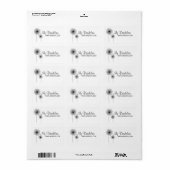 Moderne Dandelion Flower CUSTOM COLOR Label (Full Sheet)