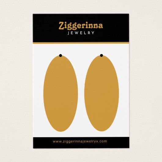 Moderne Dangle Oorbellen Sieraden Display Kaart (Voorkant)