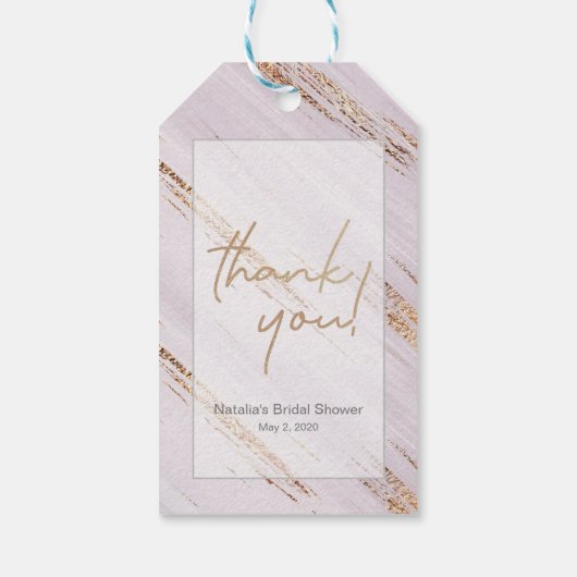 Moderne Dank je Bruidsfeest Cadeaulabel (Achterkant)