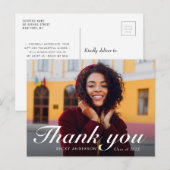 moderne dank je schoonschrift afstuderen briefkaart (Voorkant / Achterkant)