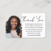 Moderne dank u Notaris Openbare foto QR-code Zwart Visitekaartje (Voorkant)