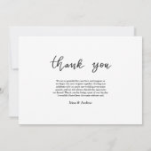 Moderne dank u script bruiloft foto (Achterkant)