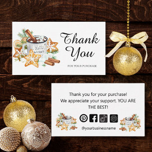 Moderne dank u Small Business Kerstmis Visitekaartje