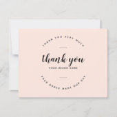 Moderne dank u voor uw steunkaart bedankkaart (Voorkant)