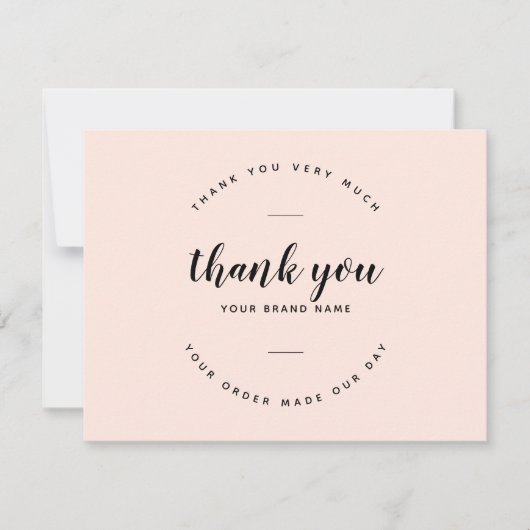 Moderne dank u voor uw steunkaart bedankkaart (Voorkant)