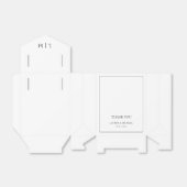 Moderne dank u zwart-wit monogram bruiloft bedankdoosjes (Uitgevouwen)