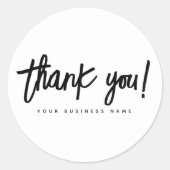 Moderne dank voor professionele zakelijke activite ronde sticker (Voorkant)