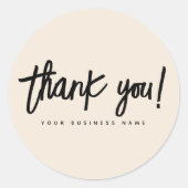 Moderne dank voor professionele zakelijke activite ronde sticker (Voorkant)