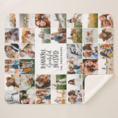 Moderne, dankbaar gezegend multi-fotoscript sherpa deken (Voorkant (horizontaal))