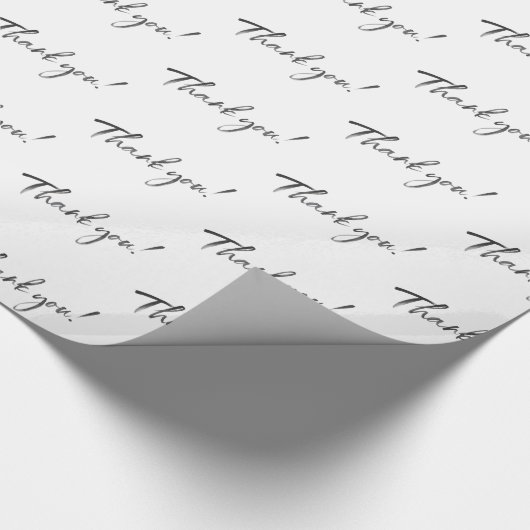 MODERNE DANKJE zwart geschreven kalligrafie Cadeaupapier (Hoek)