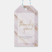 Moderne dankjewel Bruids douche Cadeaulabel (Achterkant)