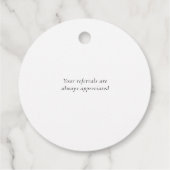 Moderne dankjewel Roos Gold Small Business Bedankjes Labels (Achterkant)