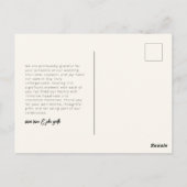 Moderne Dankkaart Briefkaart (Achterkant)